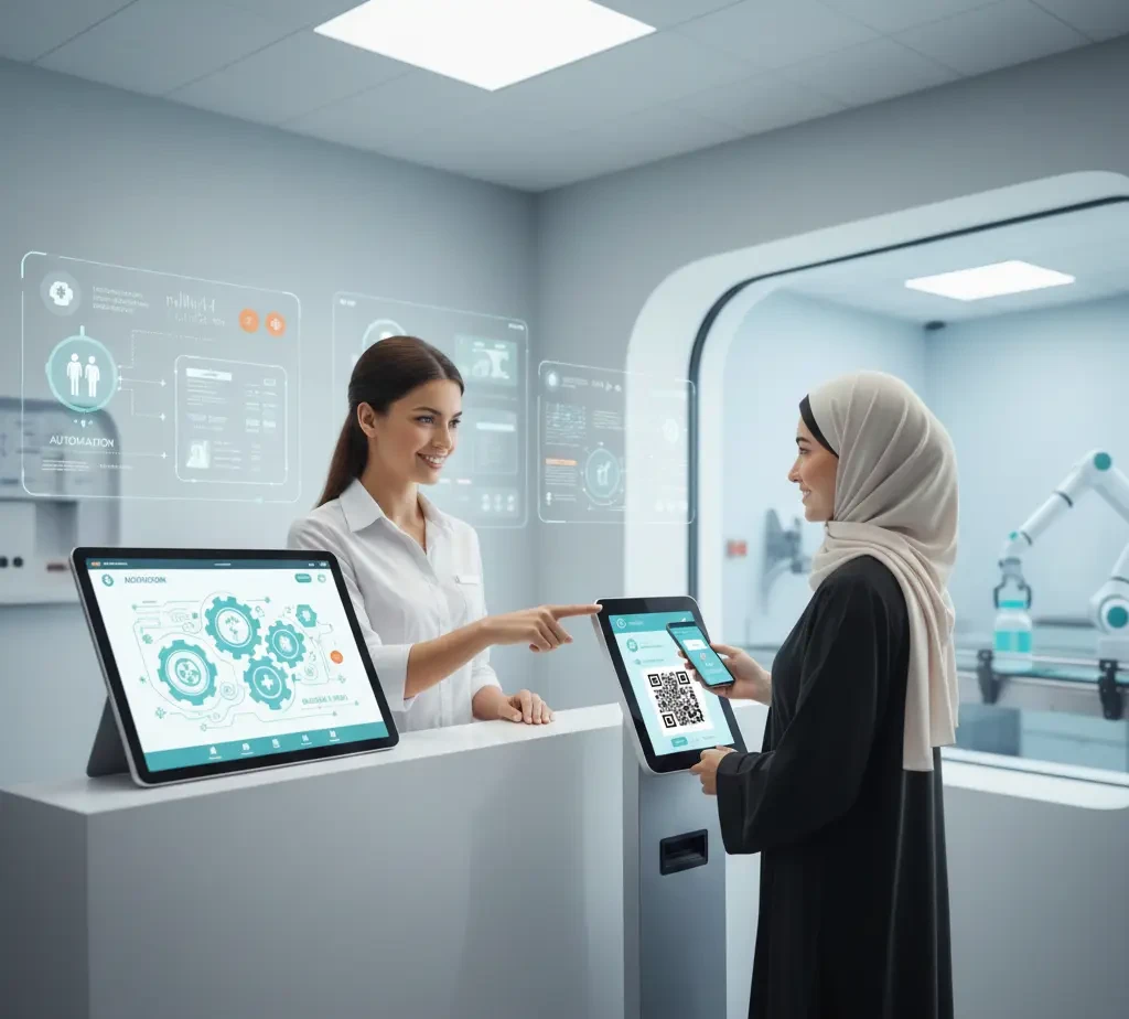 Medical Clinic Automation Illustration